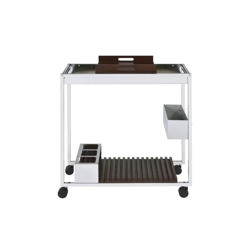Lisses - Serving Cart - Chrome by Unique Piece Furniture