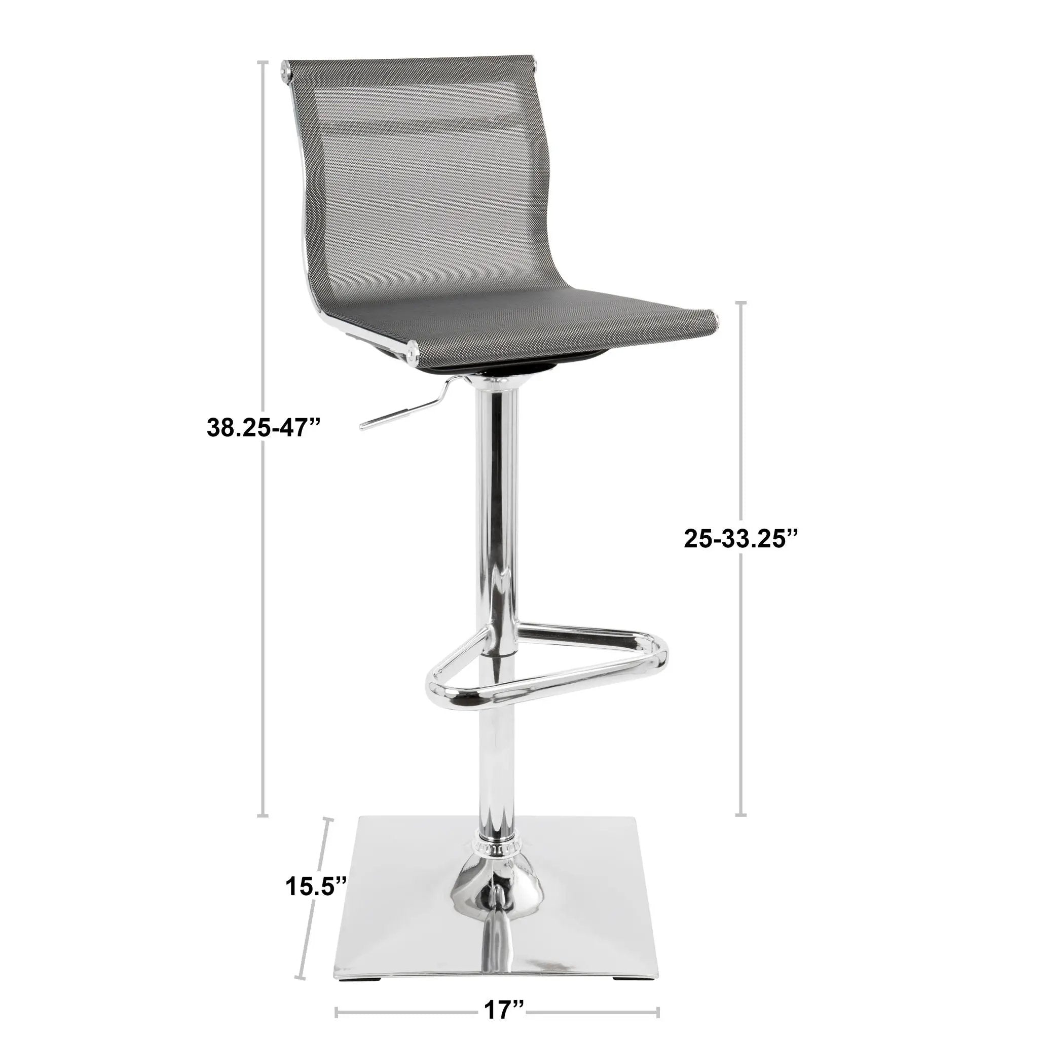 Mirage - Contemporary Adjustable Barstool With Swivel by HouseOfZazla