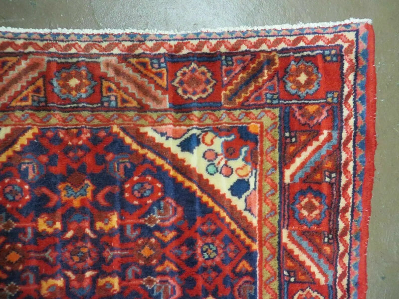 3' 6" X 10' 4" Antique Handmade India Floral Oriental Wool Runner Rug # 128 by Jewel Rugs