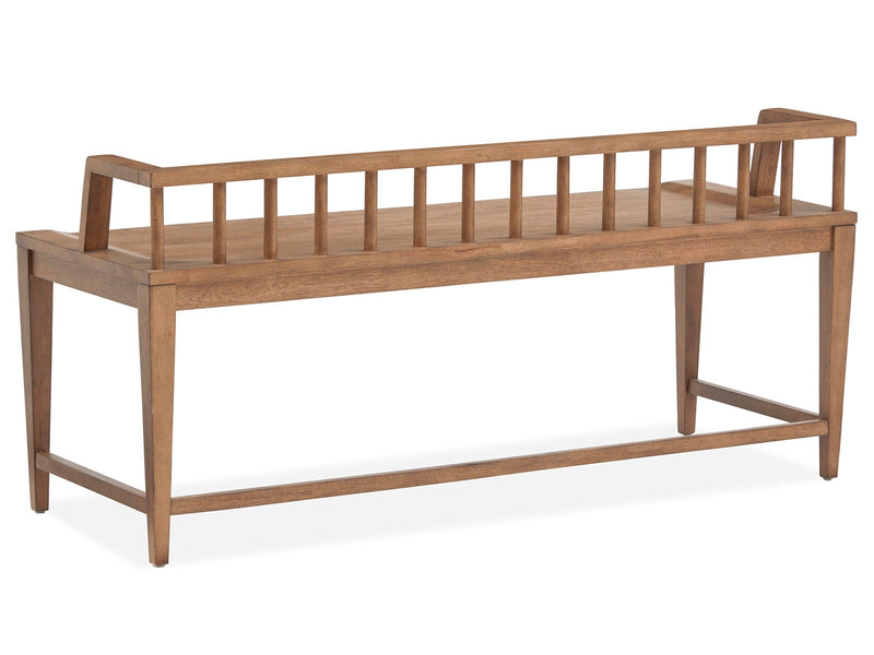Lindon - Arm Bench With Low Back - Light Brown, photo 4 of 7
