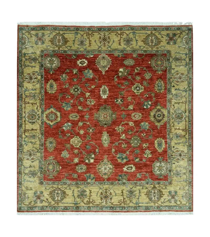 6.5' X 7' Vintage Handmade Egypt Agra Wool Rug Carpet Square Beauty by Jewel Rugs