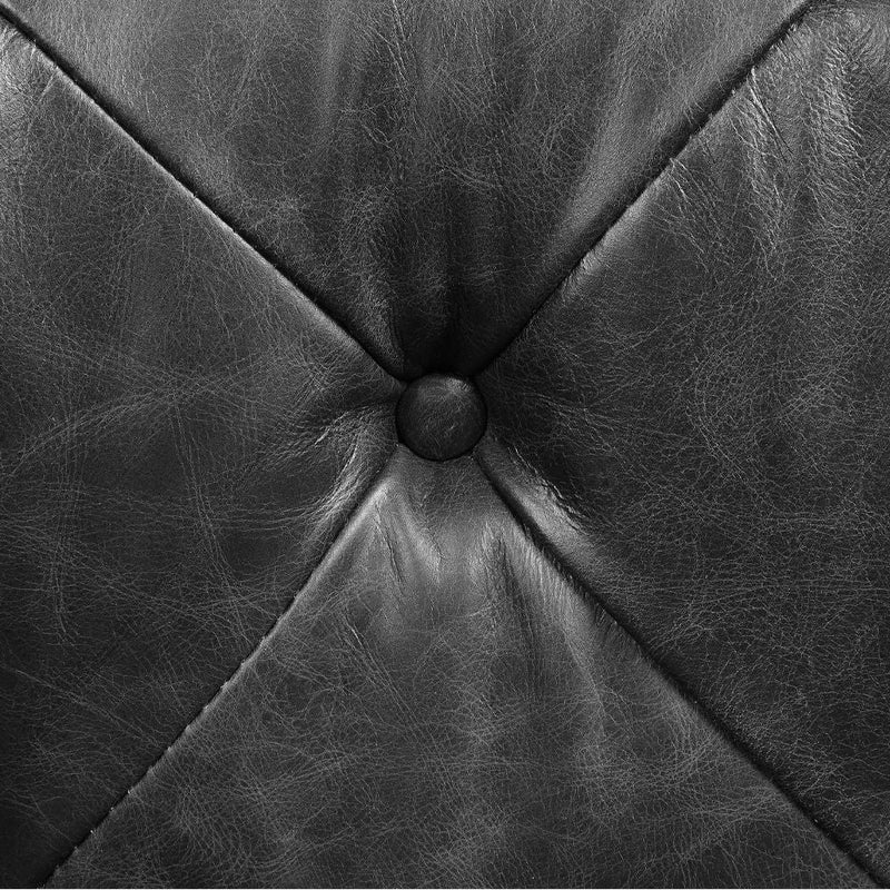 Brancaster - Sofa - Black Top Grain Leather & Aluminum by Unique Piece Furniture
