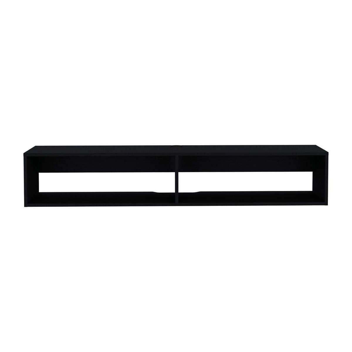 Moore Floating TV Stand with Cable Management - Light Brown, Black, or White, photo 2 of 12