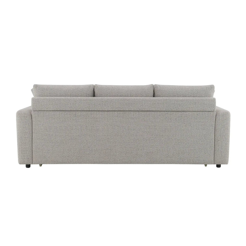 Connie - Boucle Sleeper Sectional Sofa With 2 Toss Pillows - Beige by Unique Piece Furniture