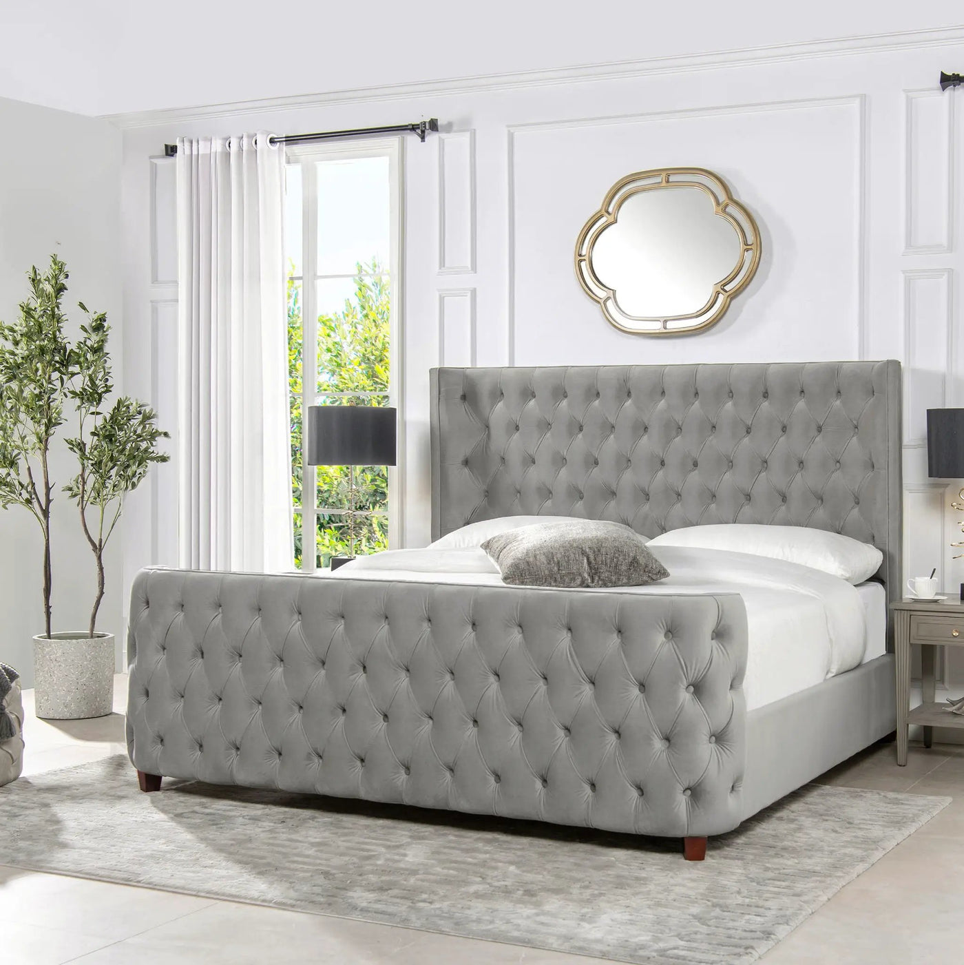 Brooklyn - Tufted Panel Bed Headboard And Footboard Set by Unique Piece Furniture