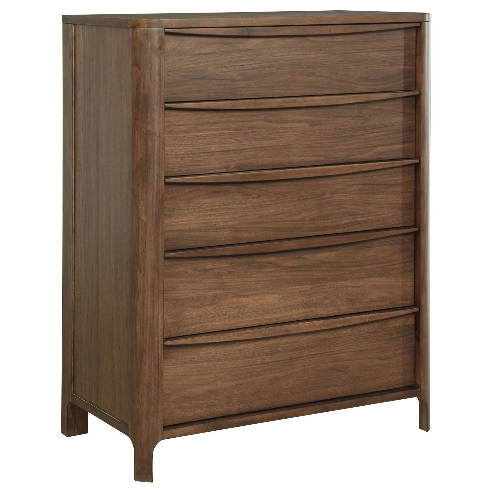 Maderia 5-drawer Chest of Drawers Walnut by Unique Piece Furniture