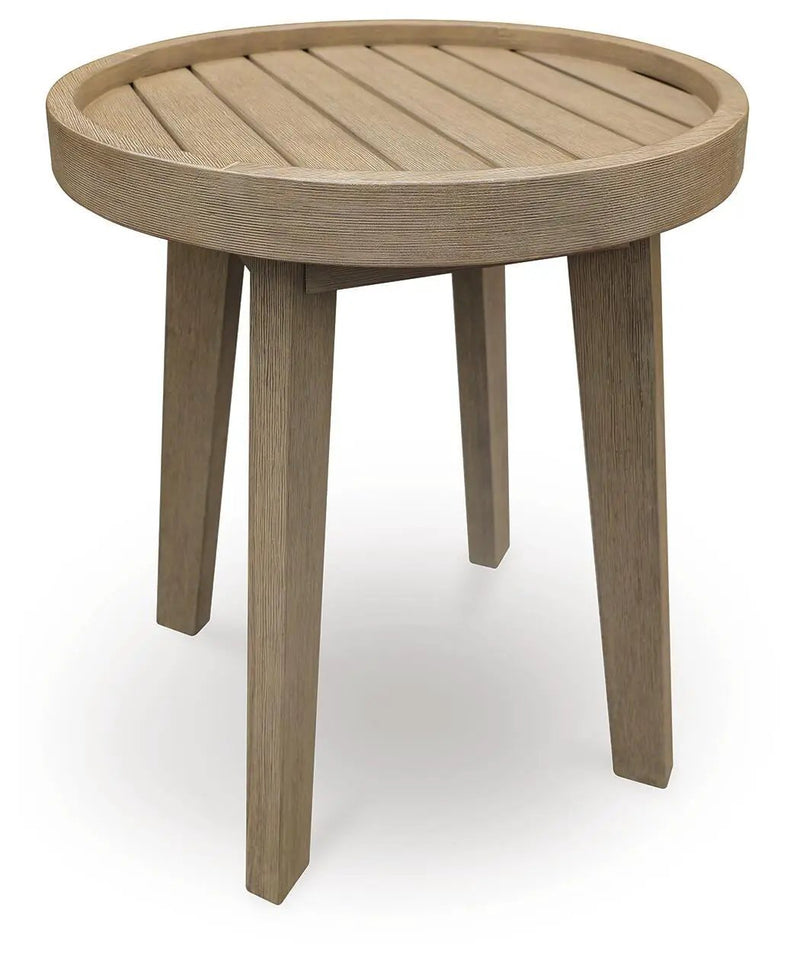 Marina Sun - Round End Table - Beige by Unique Piece Furniture