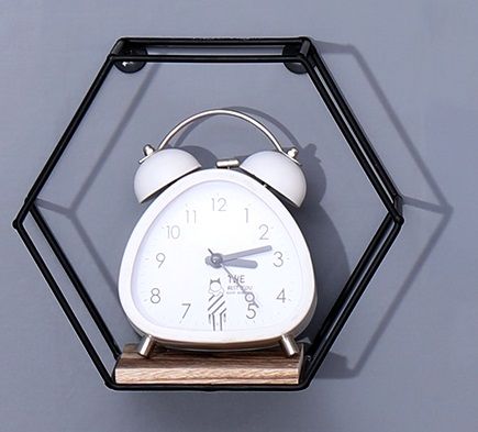 Wall Mounted Hexagonal Floating Shelves - Black (Set of 3), photo 3 of 5