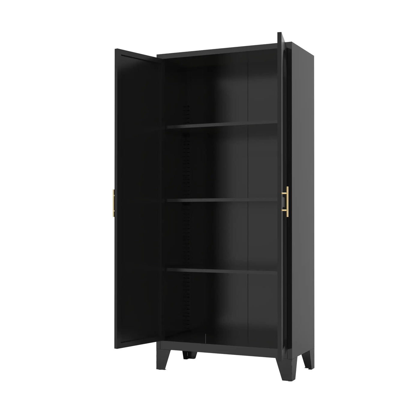 Shapely Doors Cabinet, Metal Storage Cabinet With Doors And Adjustable Shelves by HouseOfZazla