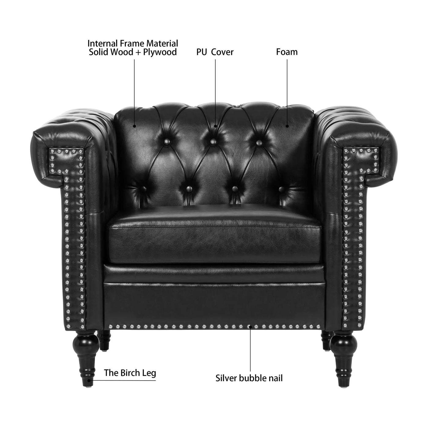 1 Seater Sofa Living Room by HouseOfZazla