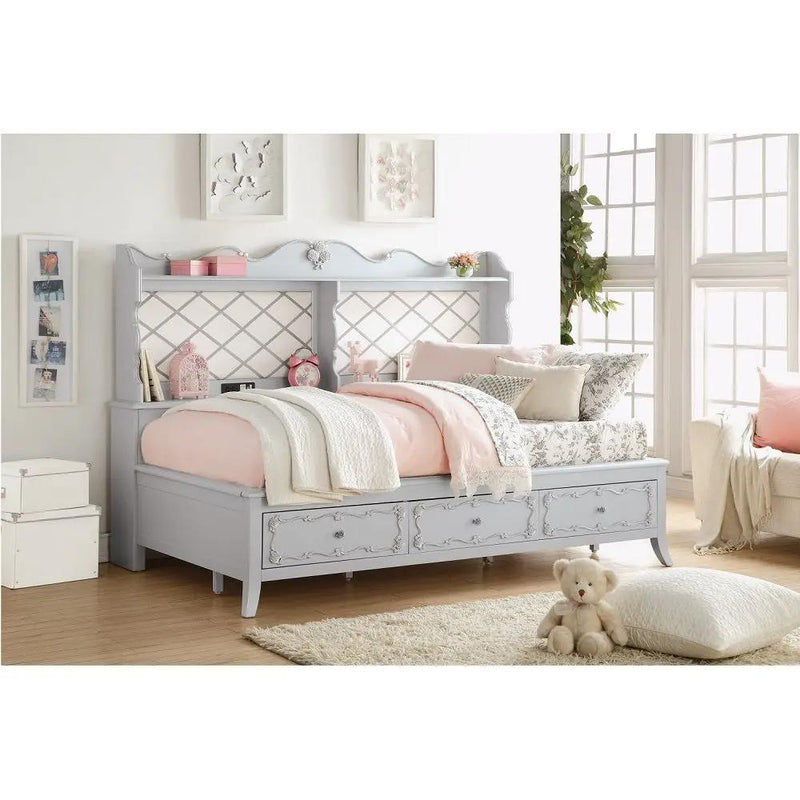 Edalene - Twin Daybed With USB & Storage - Gray by Unique Piece Furniture