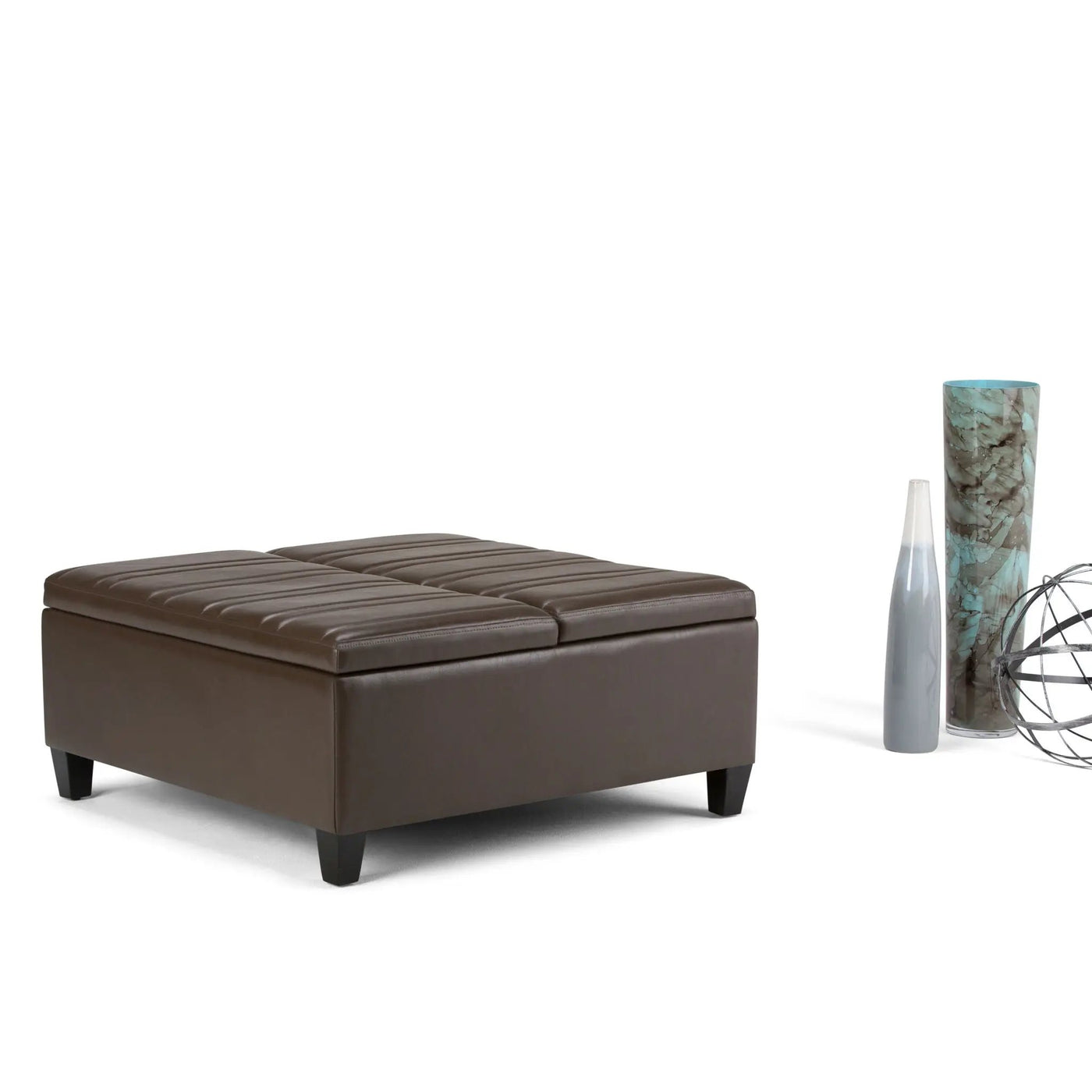 Ellis - Coffee Table Storage Ottoman Contemporary Design by HouseOfZazla