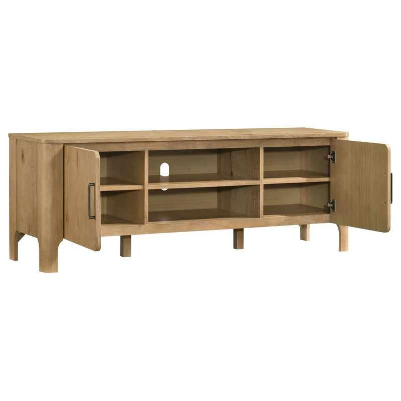 Rowe 65-inch 2-door Wood TV Stand Media Console Light Oak by Unique Piece Furniture