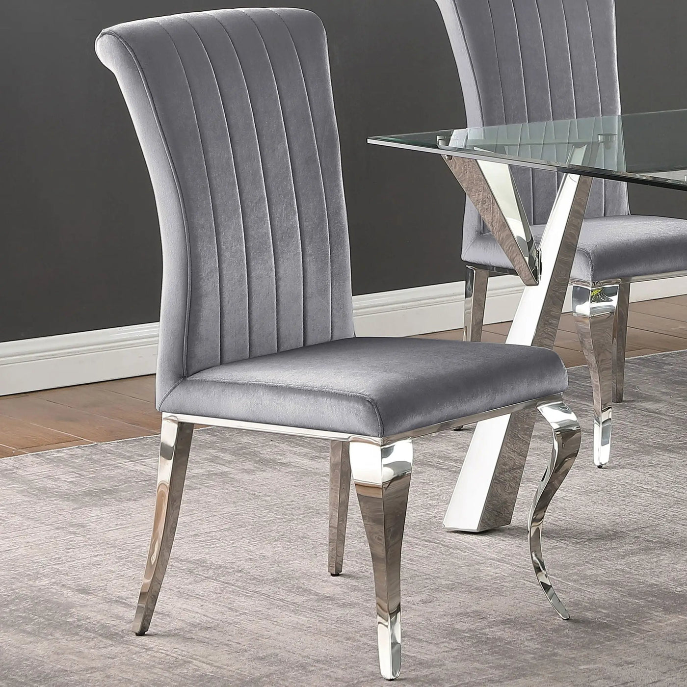 Elegant Upholstered Side Chairs (Set of 4) by HouseOfZazla