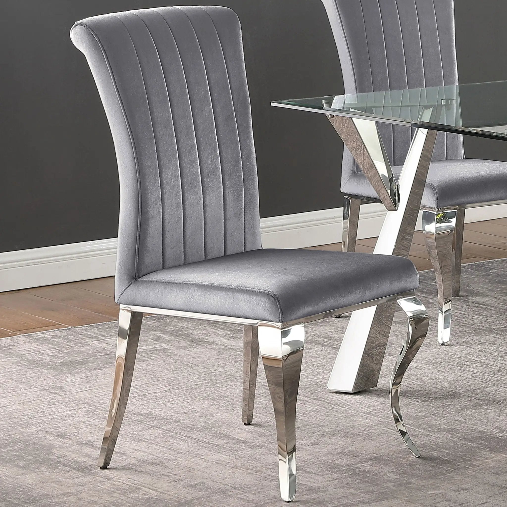 Elegant Upholstered Side Chairs (Set of 4) by HouseOfZazla