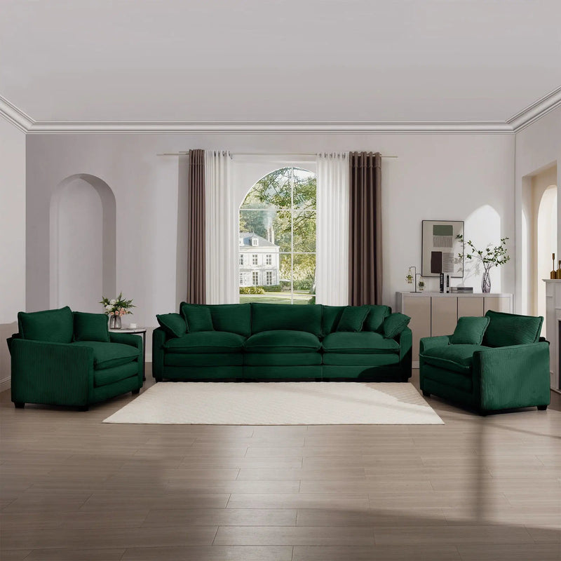 Elegant Oversized Sectional Sofa Set With Deep Seats And Flexible Layout by Unique Piece Furniture
