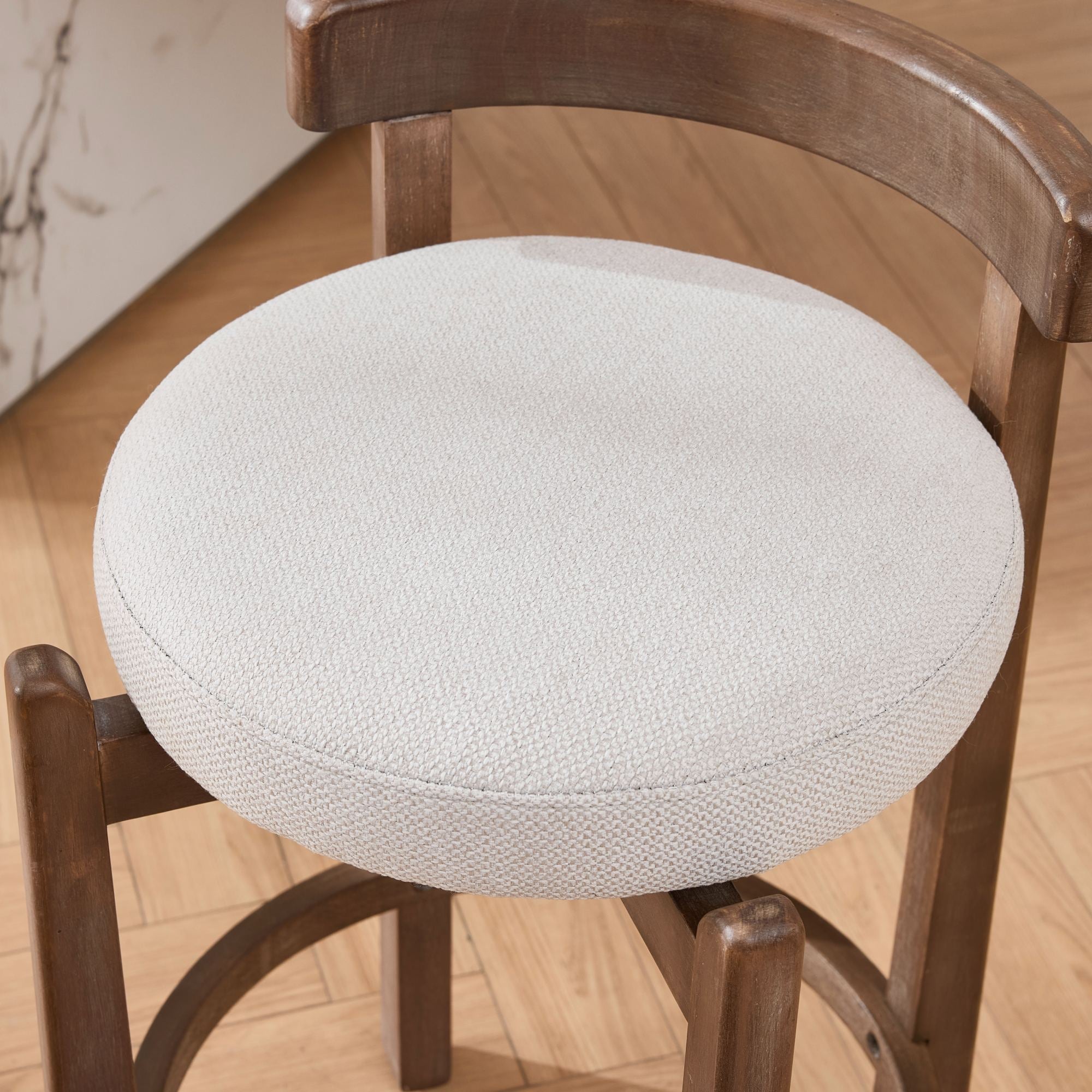 Set of 2 Swivel Counter Stools with Mid-Century Modern Design by HouseOfZazla