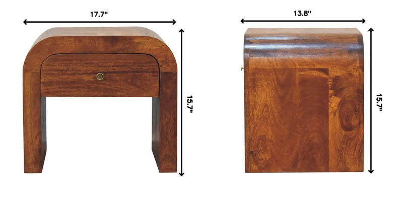 Mini Darcy - Nightstand With Curved Edges by HouseOfZazla