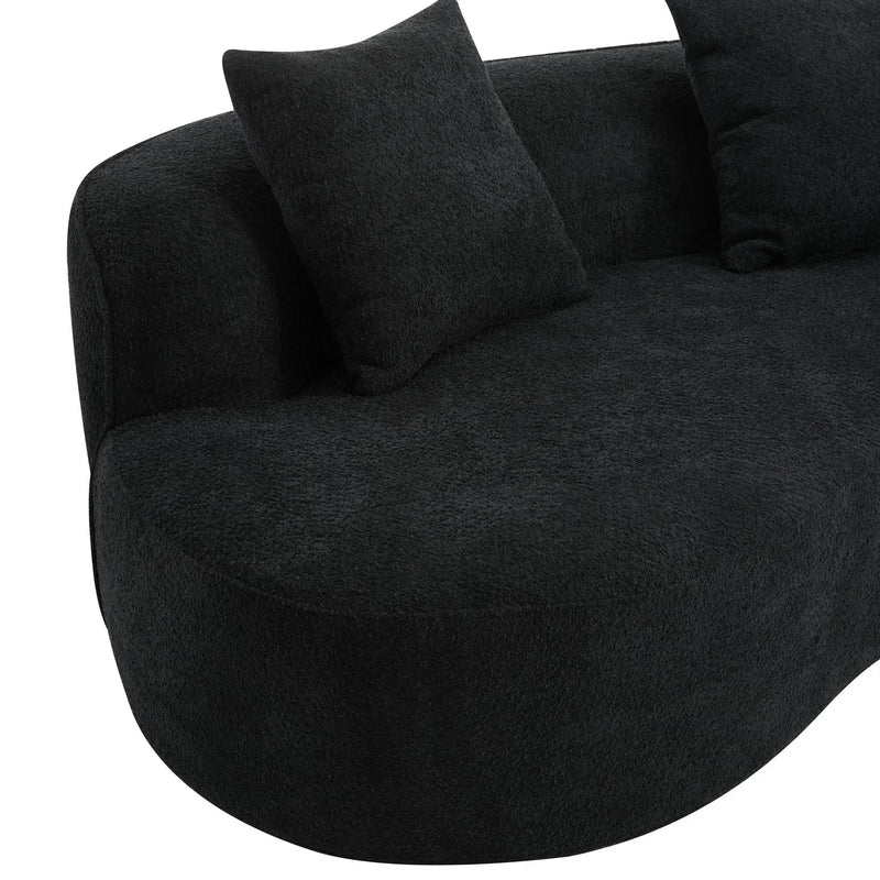 Elegant Curved Sectional Sofa With Full Foam Comfort by HouseOfZazla