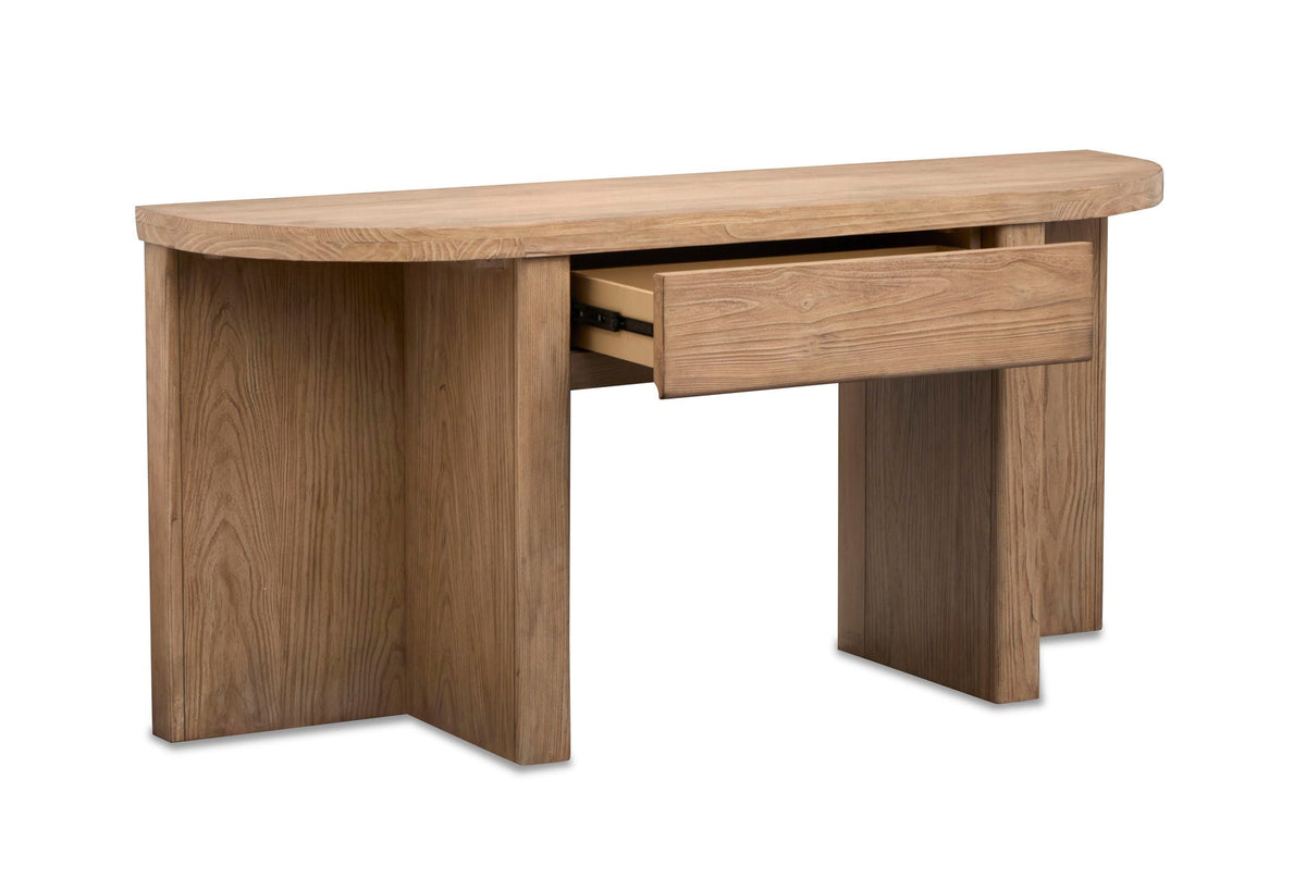 Hayden - Demilune Sofa Table - Golden Oat, photo 4 of 7