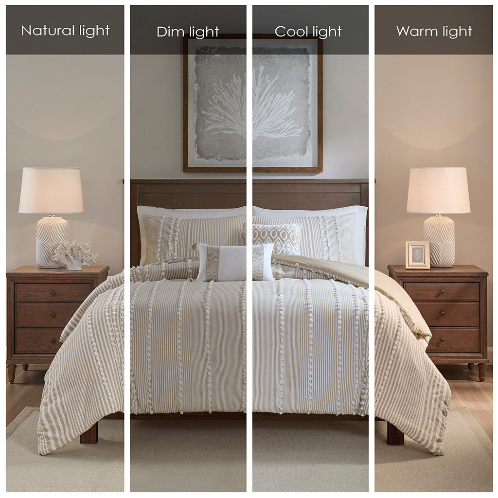 King 3 Piece Cotton Yarn Dyed Duvet Cover Set by HouseOfZazla