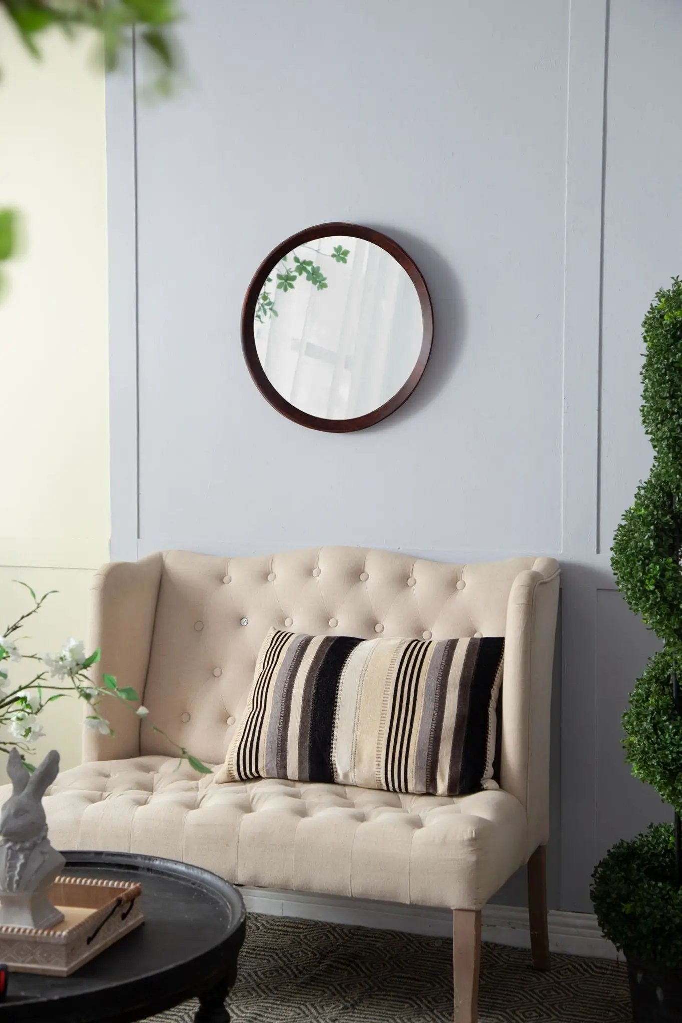 Transitional Decor Style Wall Mirror Decor With Frame For Bathroom by HouseOfZazla