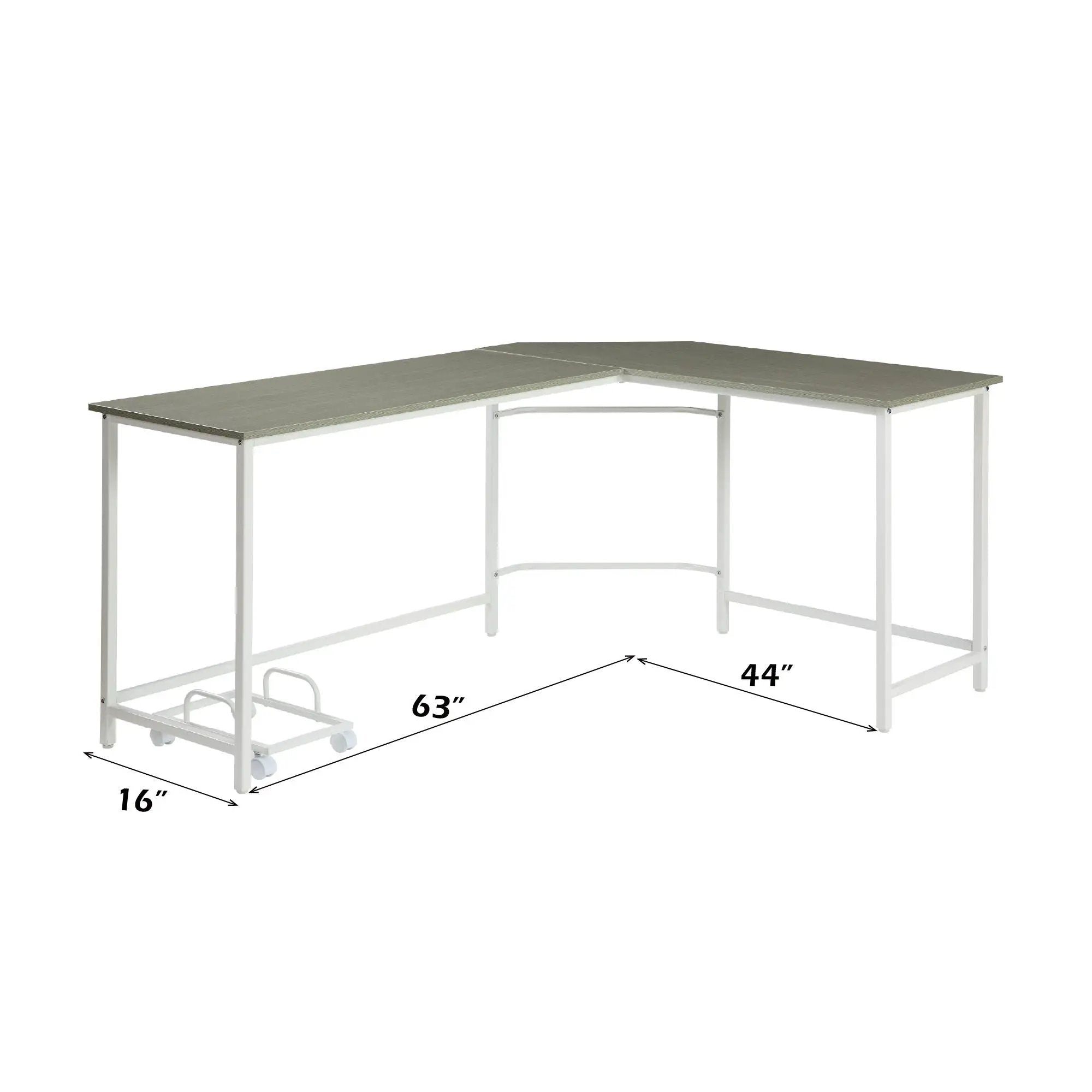 Bambina - Computer Desk - Gray & White by Unique Piece Furniture