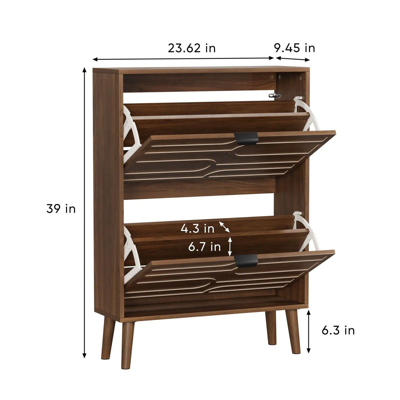 Medieval - Independent Shoe Cabinet With 2 Flip Drawers by HouseOfZazla