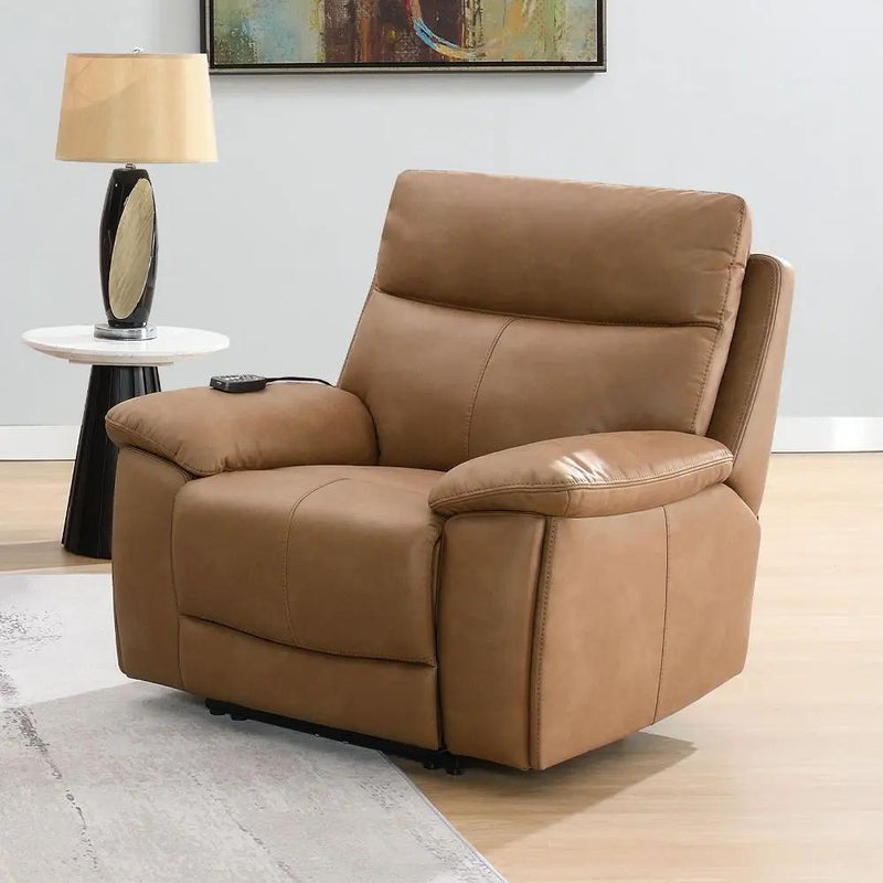 Chavis - Power Motion Recliner With USB & Power Headrest - Brown by Unique Piece Furniture
