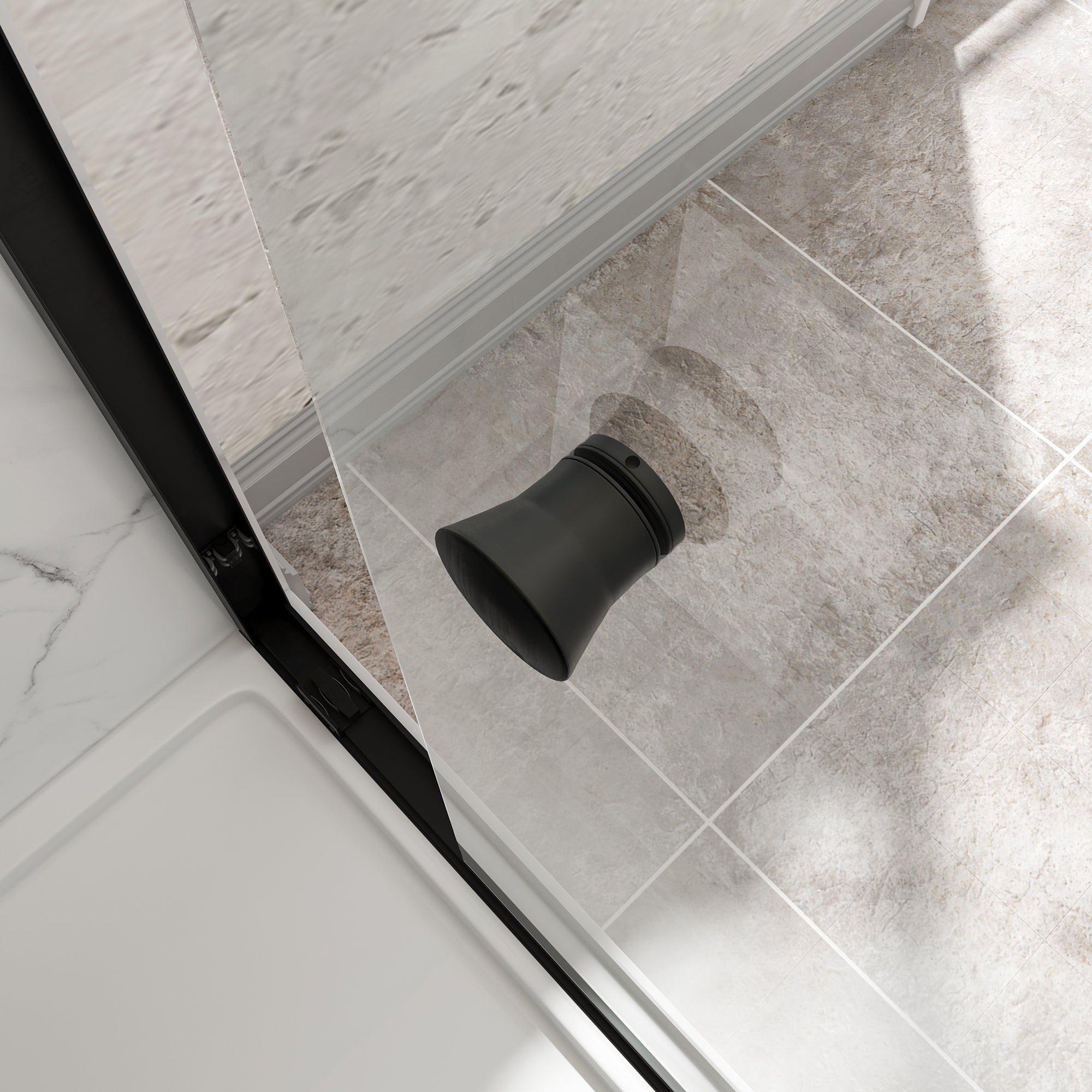 55"-60" W x 72" H Matte Shower Door by HouseOfZazla