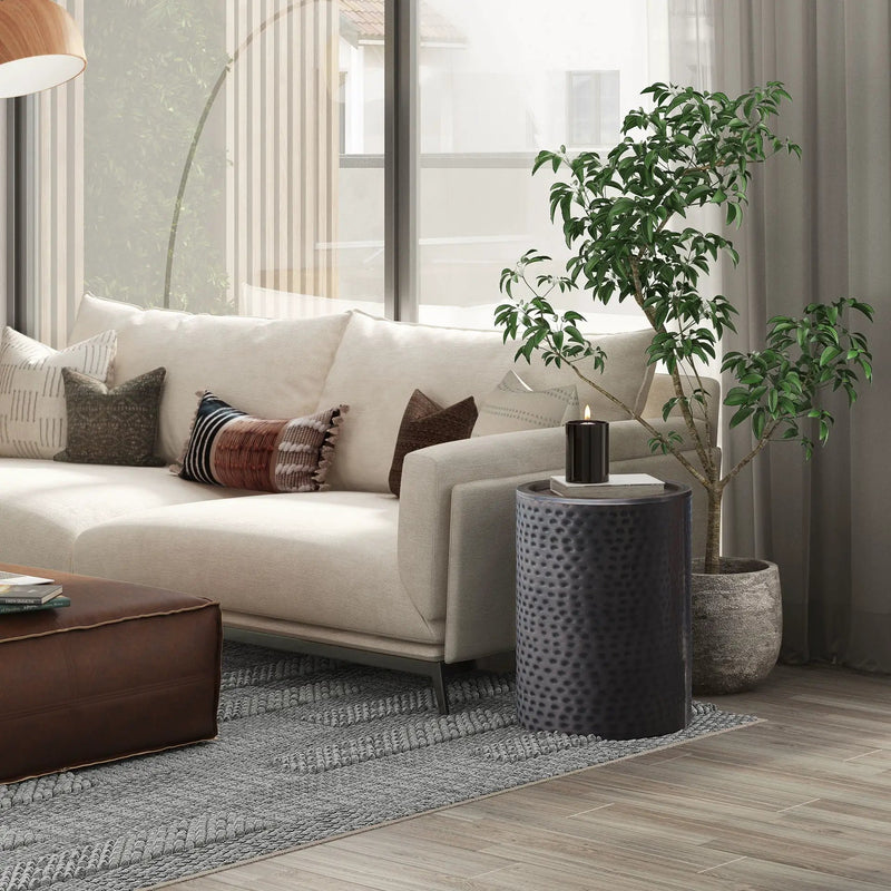 Corbin - Hammered Metal Side Table by HouseOfZazla