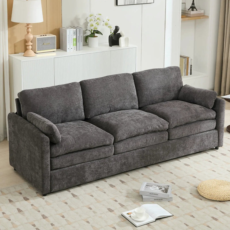 Cozy Upholstered 3 Seater Sofa With Double Cushion by HouseOfZazla