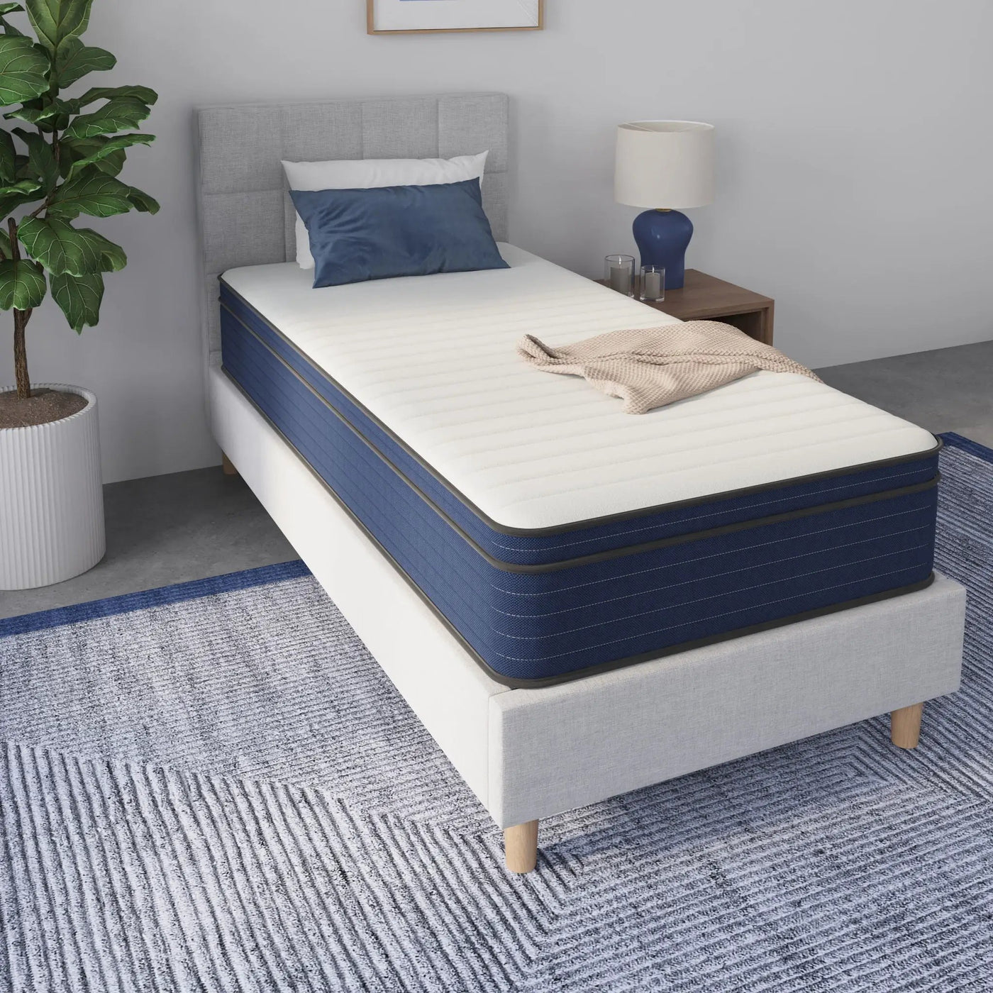 10" Medium Firm Euro Top Hybrid Cooling Gel Infused Pocket Spring And Memory Foam Mattress by HouseOfZazla
