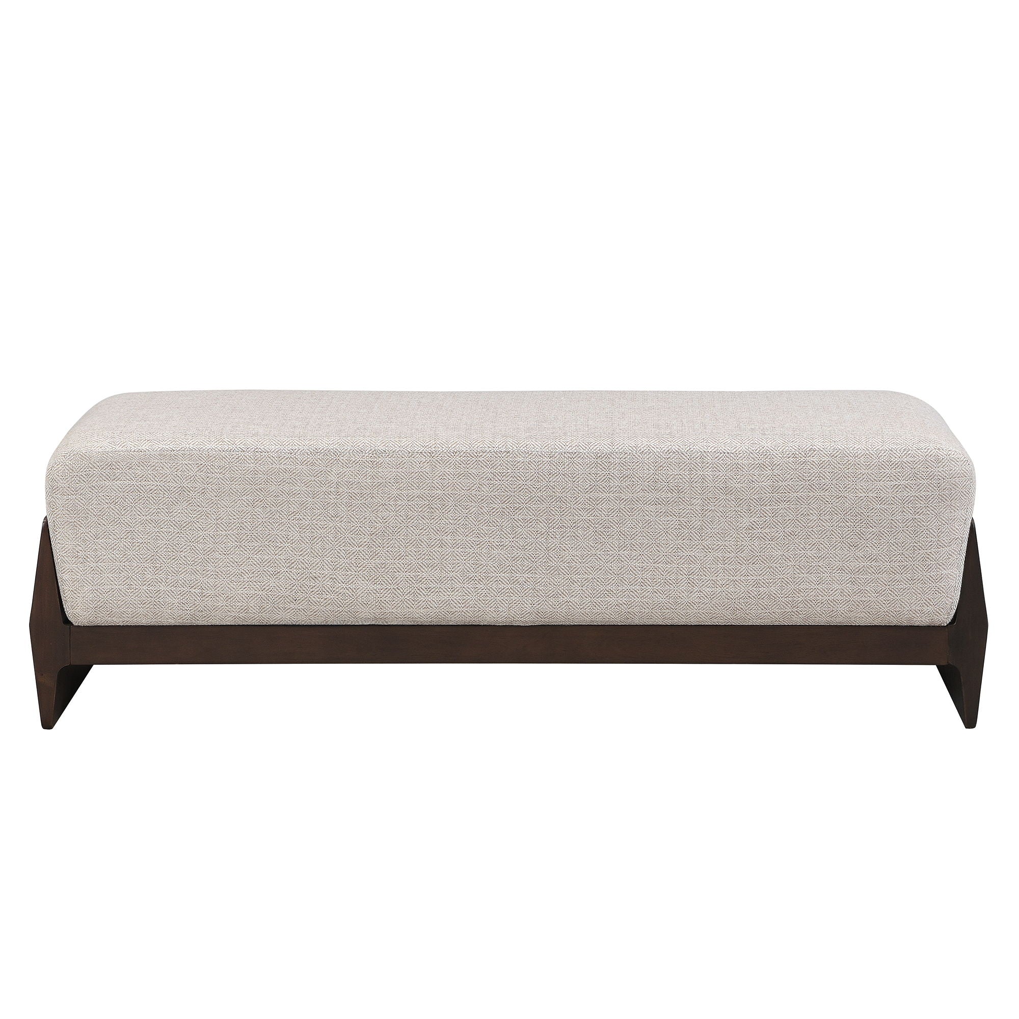 Bench With Thick Soft Cushions For 3 People - Brown / Beige by HouseOfZazla