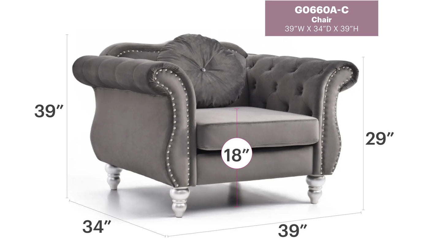 Chic Transitional Flared Arm Chair by HouseOfZazla