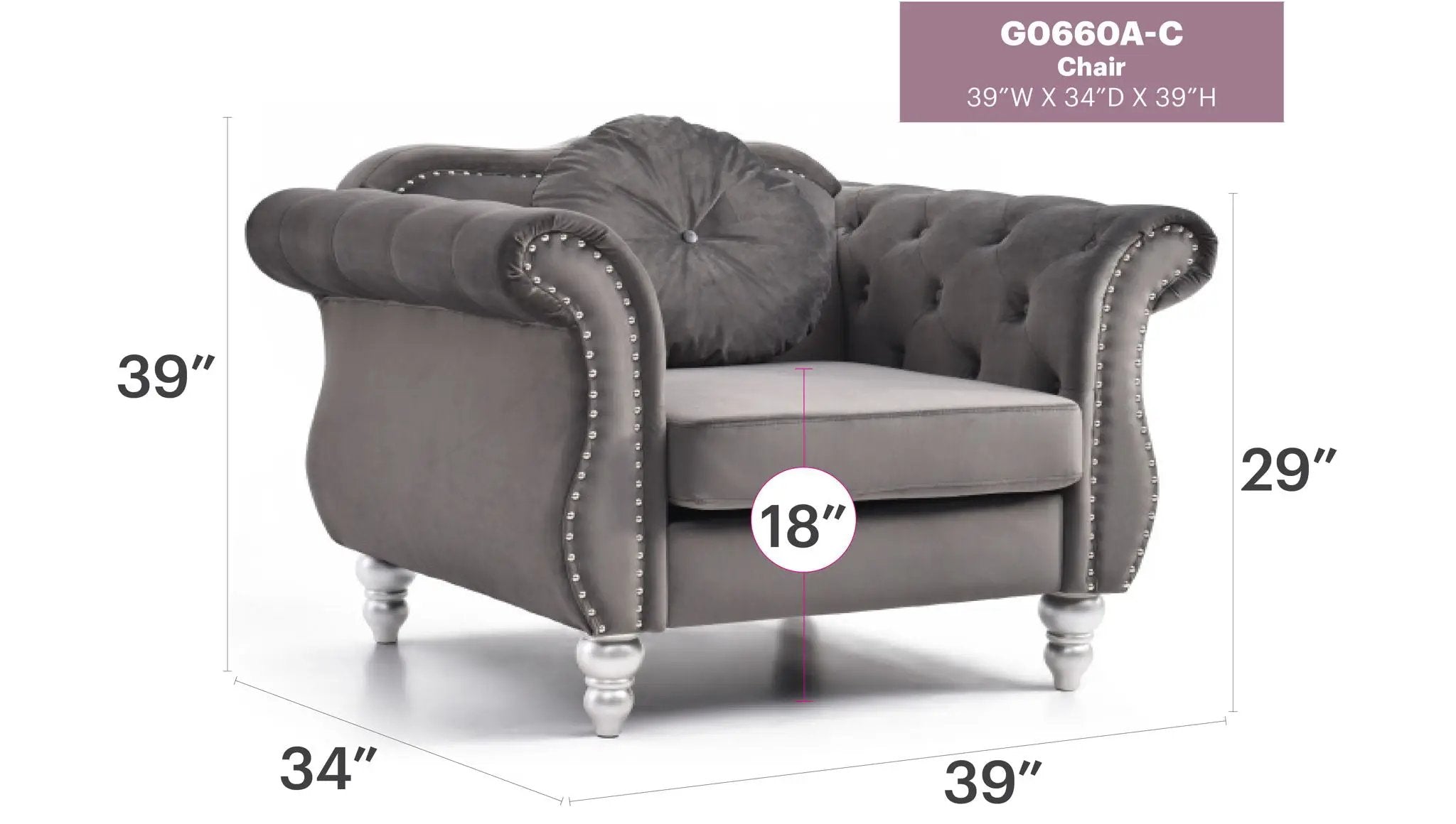 Chic Transitional Flared Arm Chair by HouseOfZazla