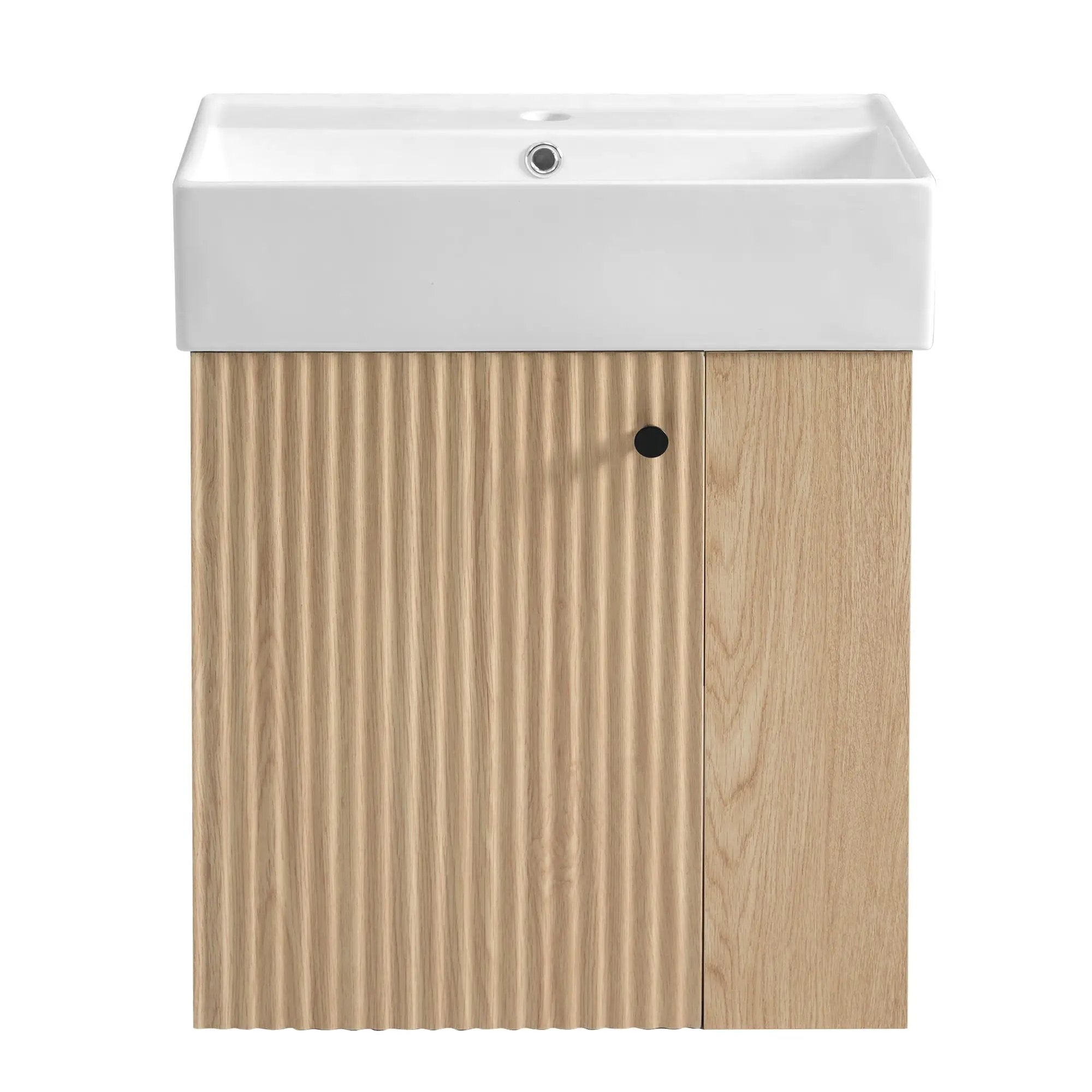 Modern Floating Bathroom Vanity With Ceramic Basin Perfect For Small Bathrooms by Unique Piece Furniture