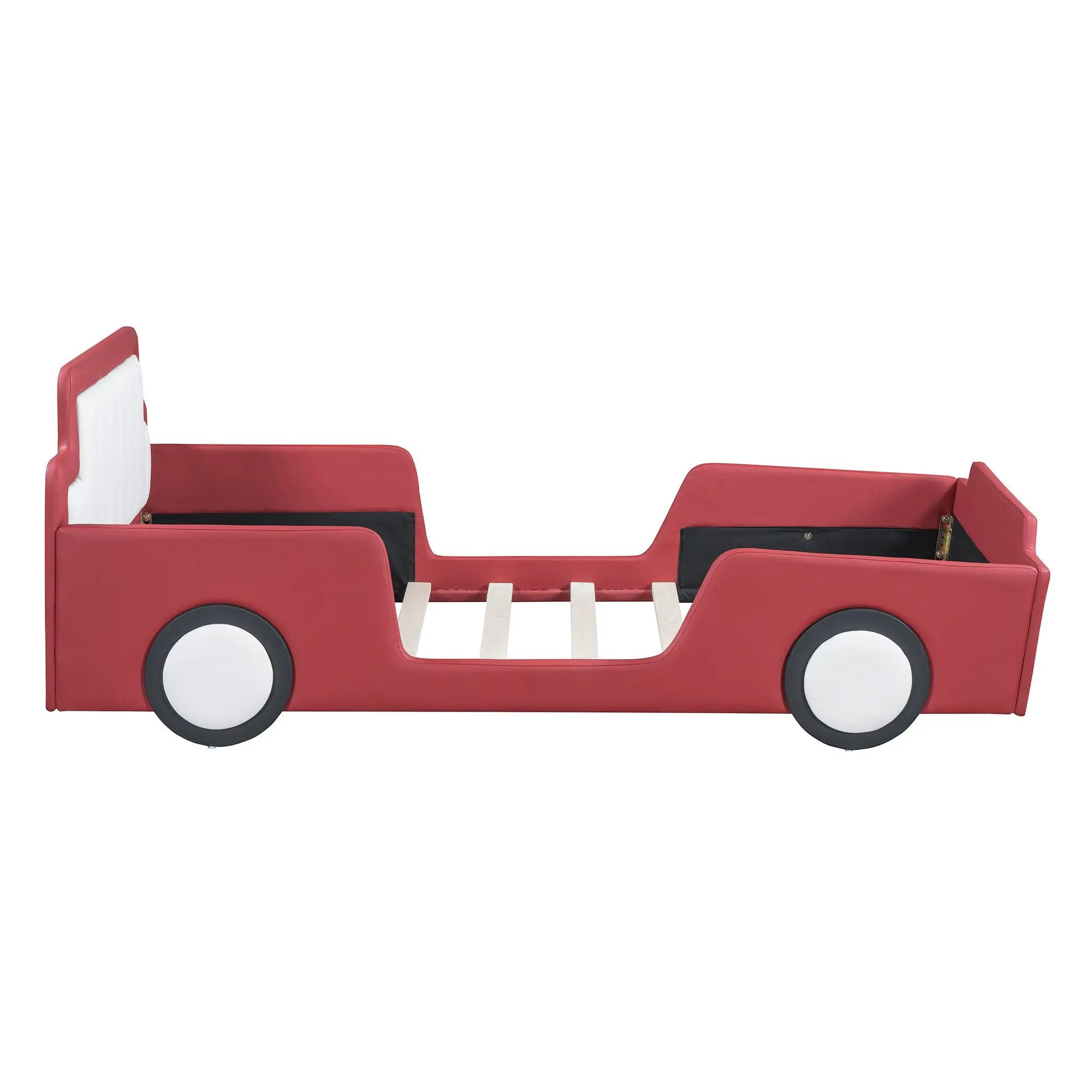 Race Car Shaped Platform Bed With Wheels by HouseOfZazla