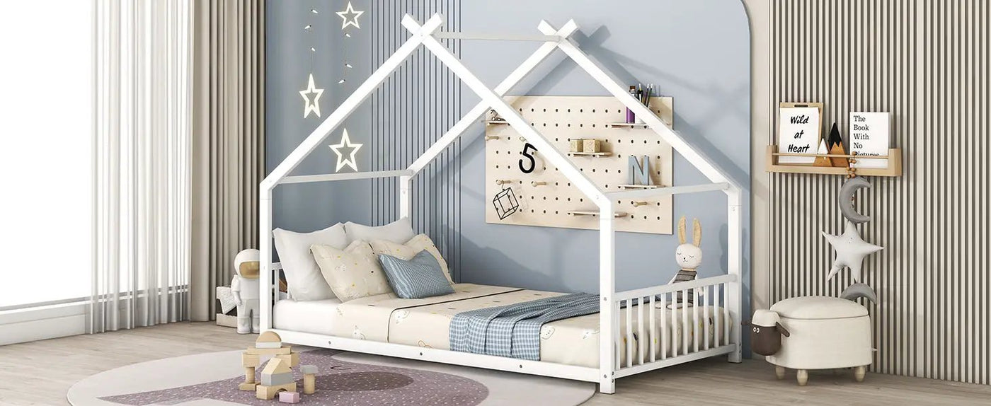 Metal House Bed by HouseOfZazla