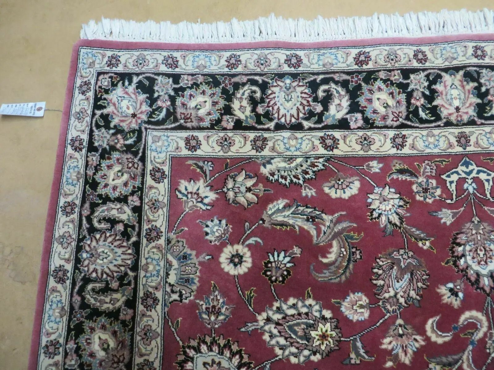 6' X 9' Vintage Handmade Fine India Floral Oriental Silk Accent Wool Rug Carpet by Jewel Rugs