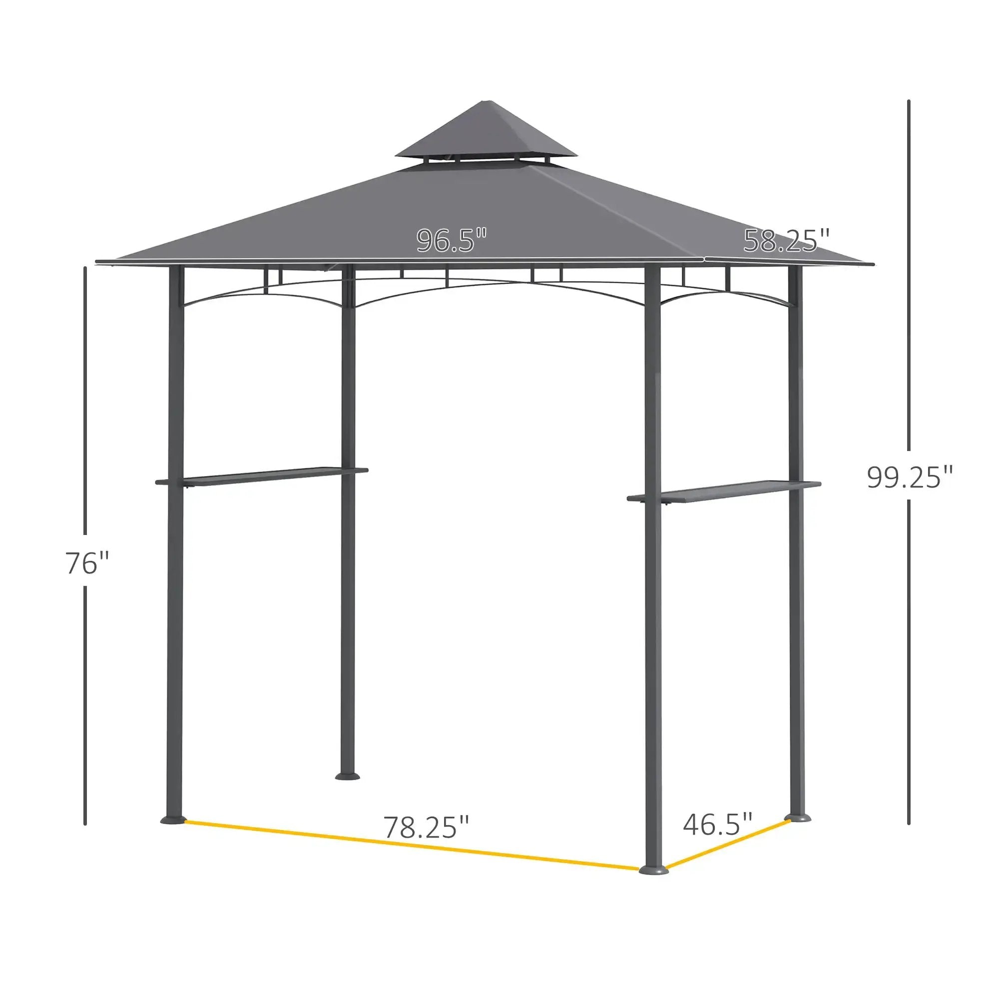 8' x 5' Grill Gazebo Outdoor BBQ Canopy by HouseOfZazla