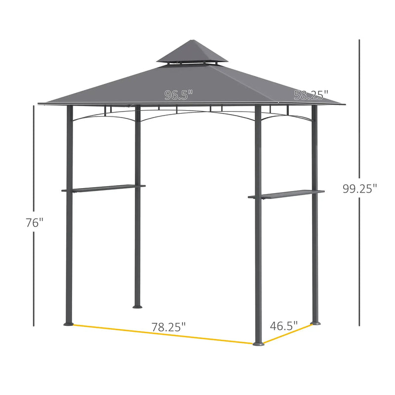 8' x 5' Grill Gazebo Outdoor BBQ Canopy by HouseOfZazla