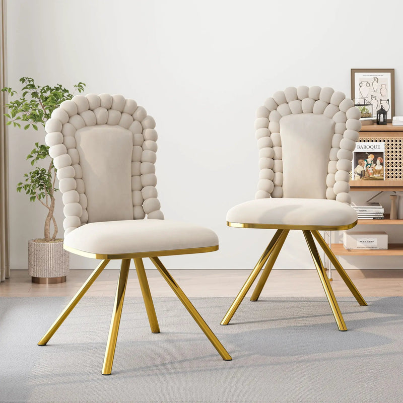 Upholstered Swivel Dining Chairs (Set of 2) by HouseOfZazla