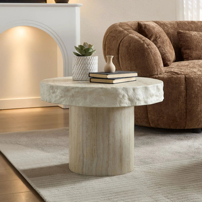 23.82 Inch Faux Mars Textural Patterns Coffee Table by HouseOfZazla