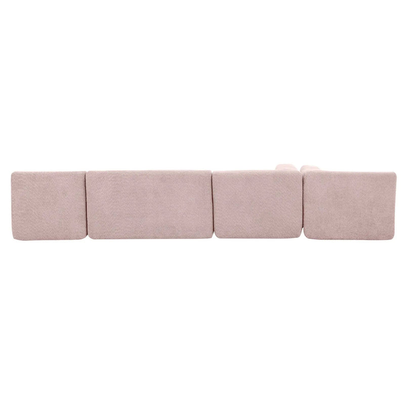 Upholstered Sofa Free Combined Sofa Couch With 2 Chaise Lounge And Five Back Pillows For Living Room by HouseOfZazla