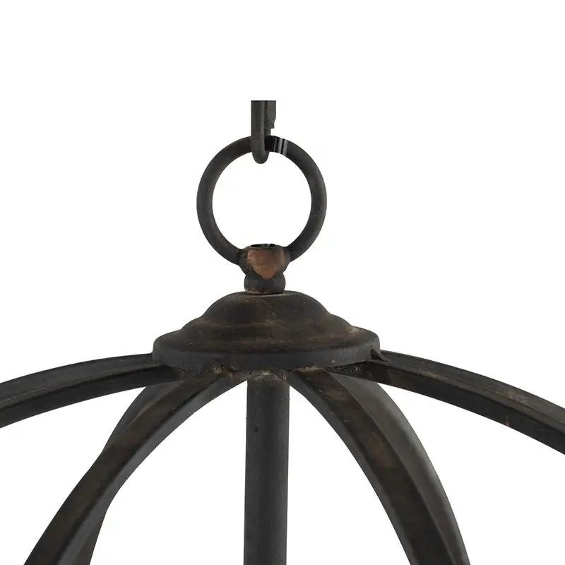 4 Light Metal Chandelier, Hanging Light Fixture With Adjustable Chain For Kitchen, Bulb Not Included - Black by HouseOfZazla
