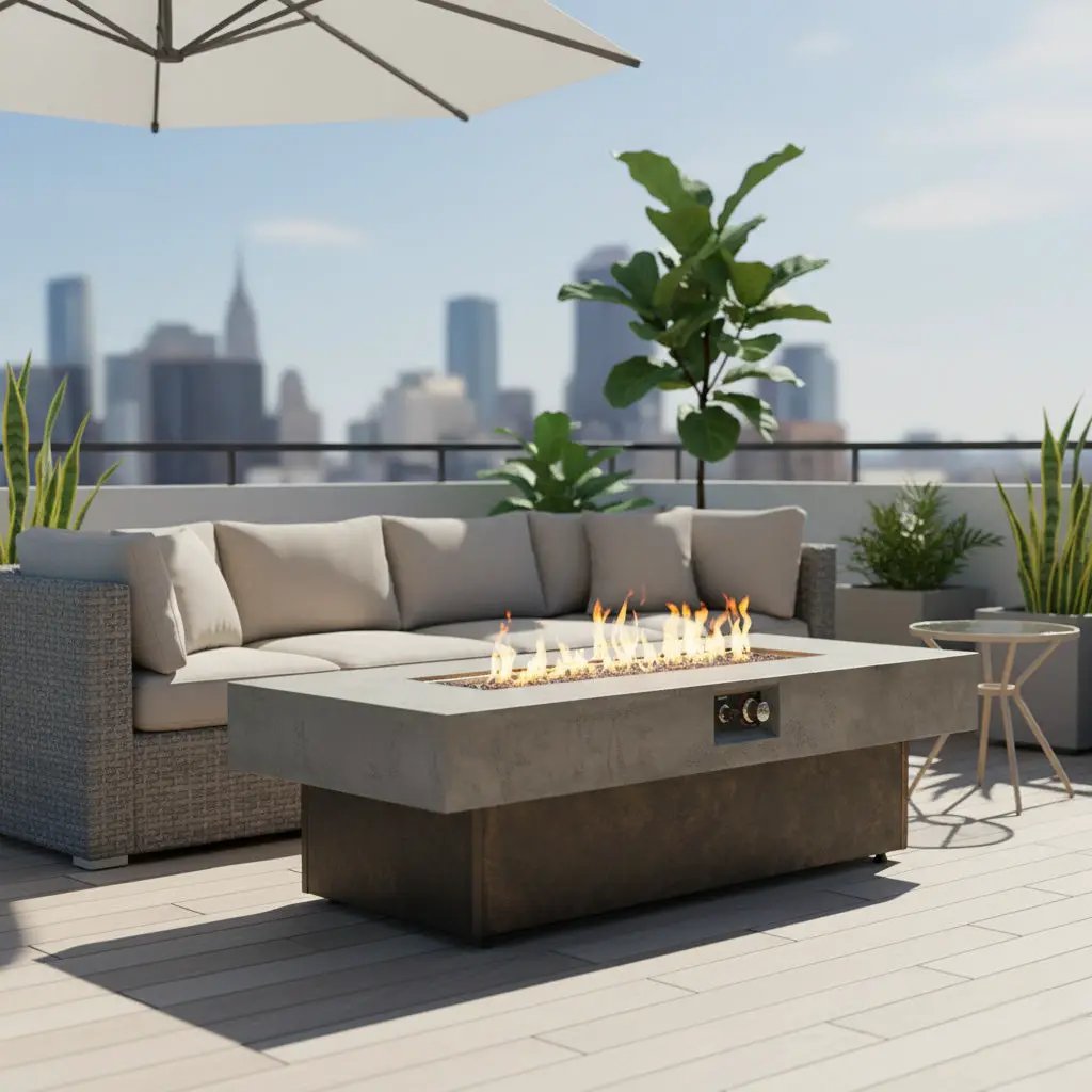 Tabletop Propane Fire Pits - 56 x 23 in by HouseOfZazla