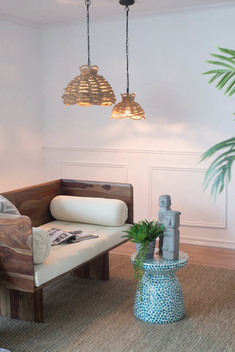S/2 Rope Woven Chandelier by HouseOfZazla