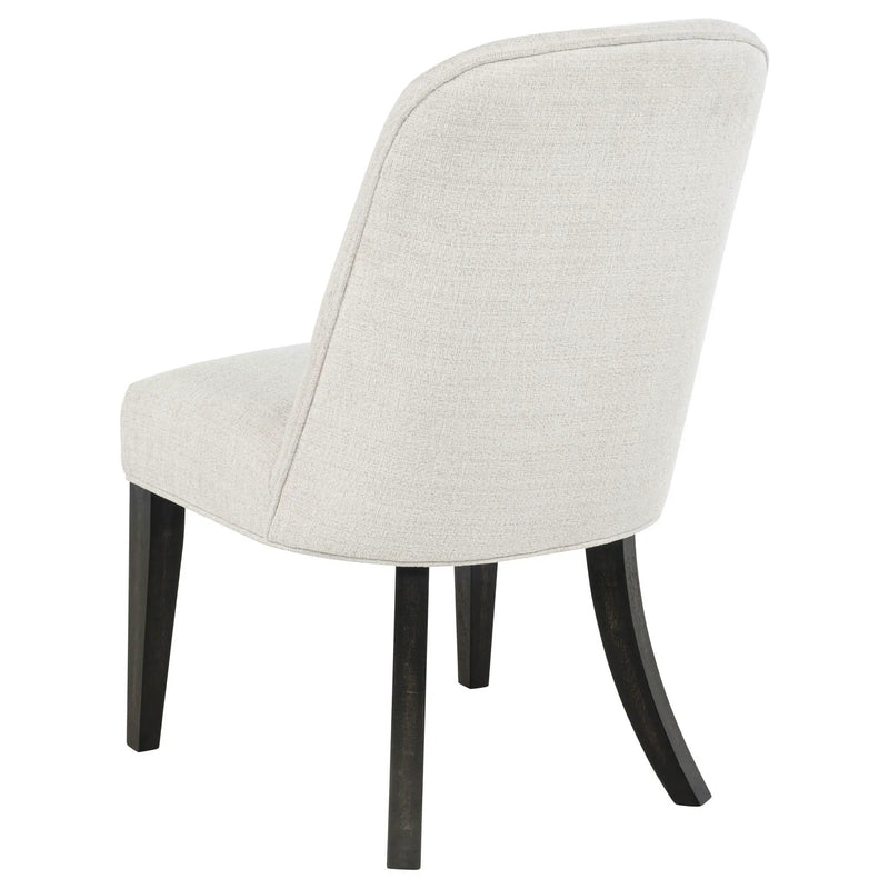 Leandro Upholstered Dining Side Chair Cream (Set of 2) by Unique Piece Furniture