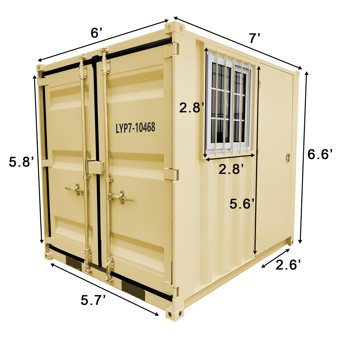 7ft Small Cubic Shipping Container by Chery Industrial